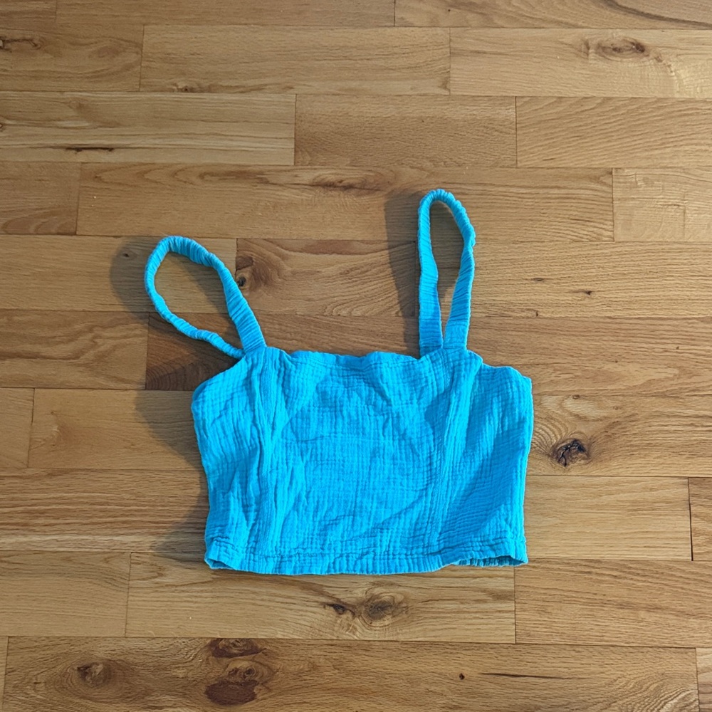 Z Supply Blue Crop Top